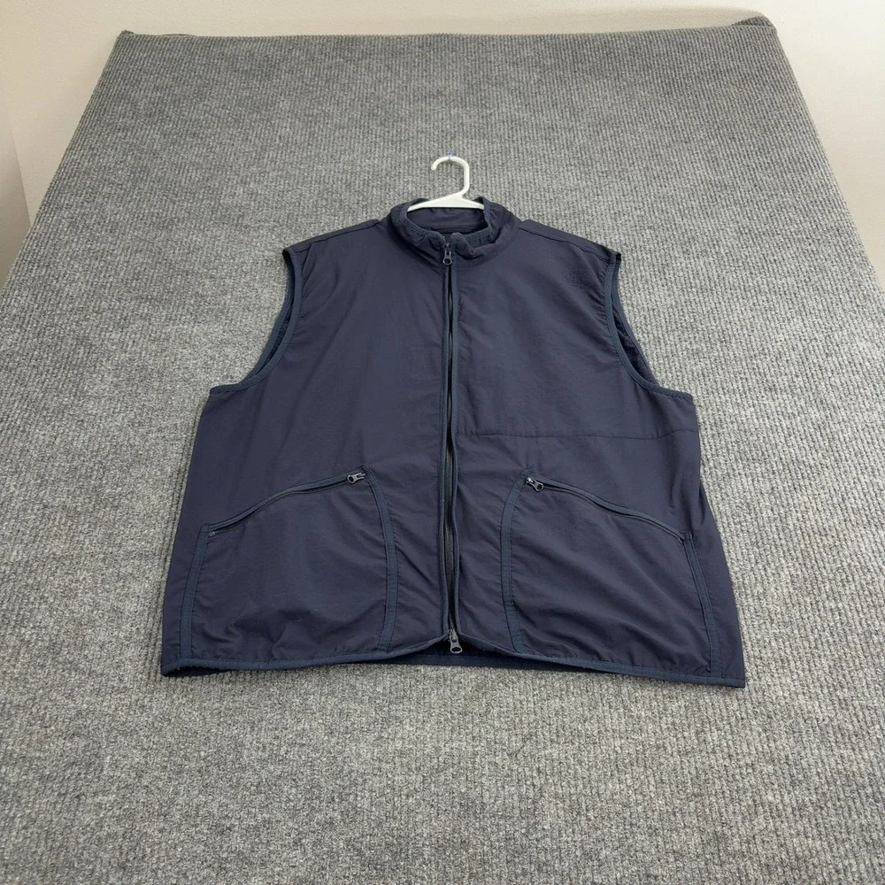 J Crew Vest Mens XL Navy Blue Polyamide Elastane Full Zip Gorpcore Outdoor Style